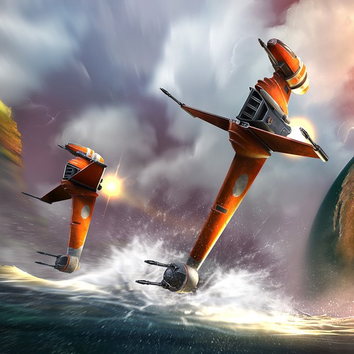 Star Wars design with the title 'B Wing prototype'