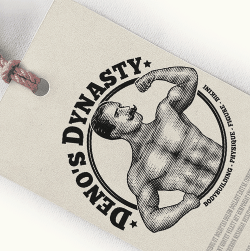 Scratchboard design with the title 'Logo for Deno's Dynasty'