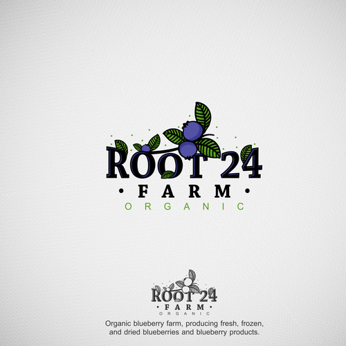 Blueberry logo with the title 'blueberry farm'