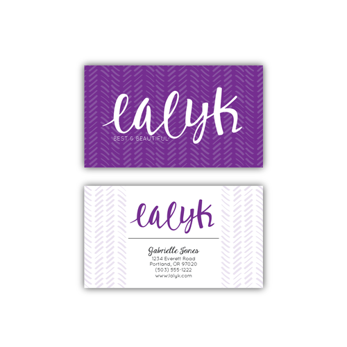 Script brand with the title 'Logo for a woman's fashion brand LalyK'