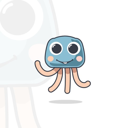 Design with the title 'Jellyfish character'