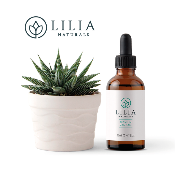 Hemp oil logo with the title 'LILIA Naturals logo'