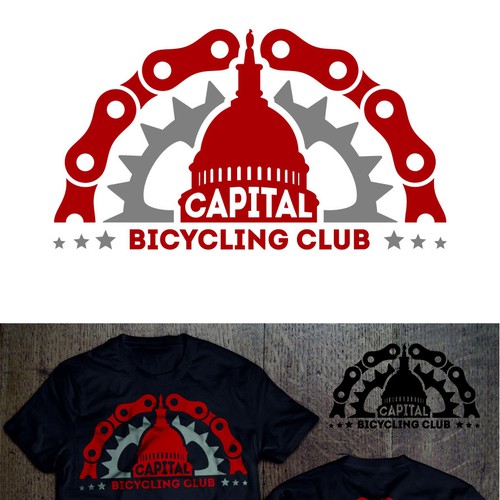 Cycling design with the title 'New (classic) logo for a local bicycle club'