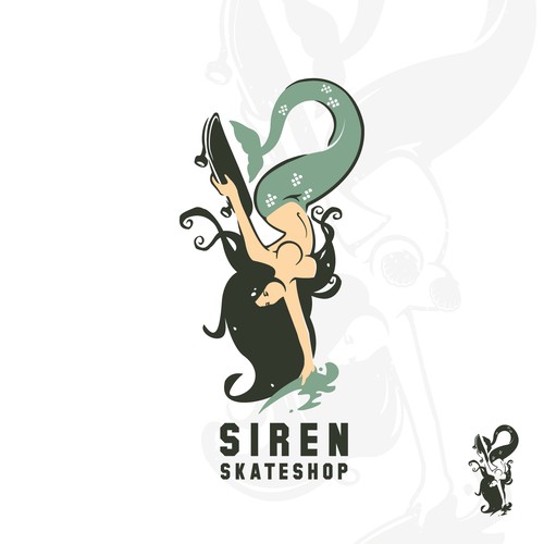 Arts logo with the title 'Logo Siren Skateshop'