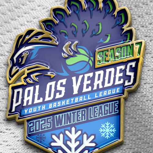 Pin logo with the title 'Palos Verdes Winter League Pin'