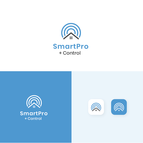 Smart home logo with the title 'Connected Home Logo'