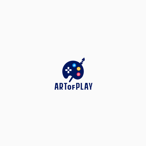 Joystick logo with the title 'Art of play concept logo '