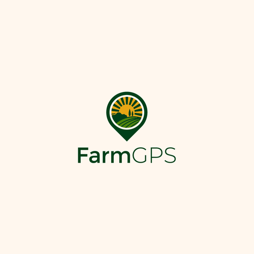 Farm logo with the title 'Luxurious logo for Farm GPS Company.'