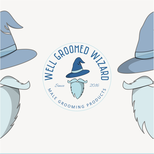 Wizard logo with the title 'Beardy business logo'