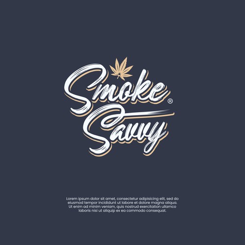Weed design with the title 'Typographic Logo for Cannabis Brand'