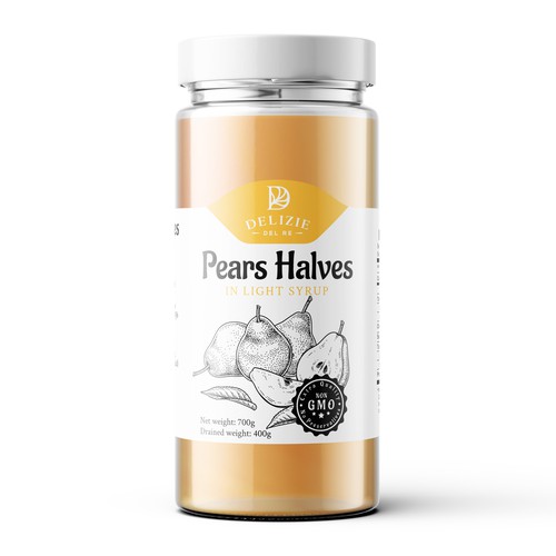 Pear design with the title 'Fruit Preserves'