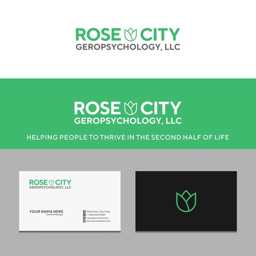 Grey brand with the title 'In contest Design a positive mental health and wellness logo for Baby Boomers'