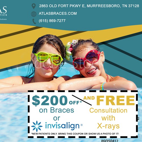 Coupon design with the title 'Flyer for Orthodontics'