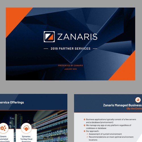 Deck design with the title 'Product Deck for Zanaris'