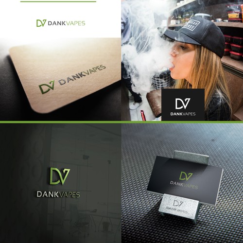 Vapor logo with the title 'Dank Vapes'