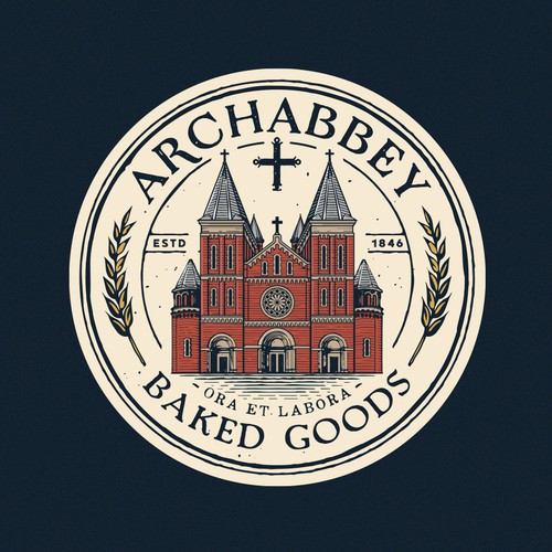 Victorian design with the title 'Archabbey Baked goods'