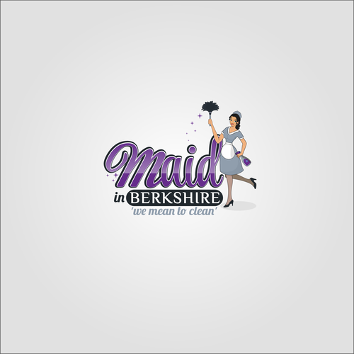 Maid logo with the title 'Cleaning'