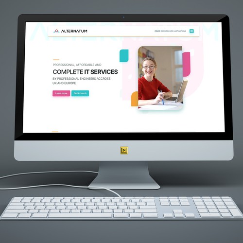 Online store website with the title 'Web Design for IT Services'