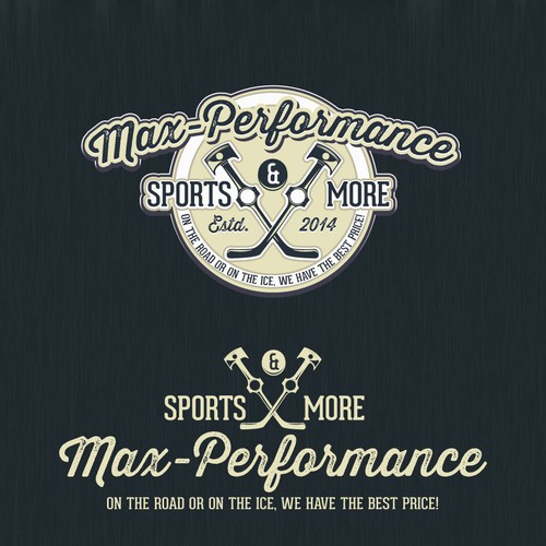 Steelers logo with the title 'Logo for a HIGH PERFORMANCE sporting goods shop including automotive and hockey!'