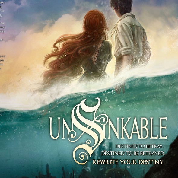 Underwater design with the title 'UNSINKABLE - coverART'