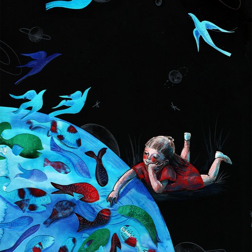 Aquarelle illustration with the title 'Illustration concept for children's book "The Greatest Creation"'