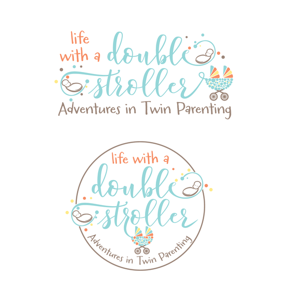 Stroller logo with the title 'Kids logo design'