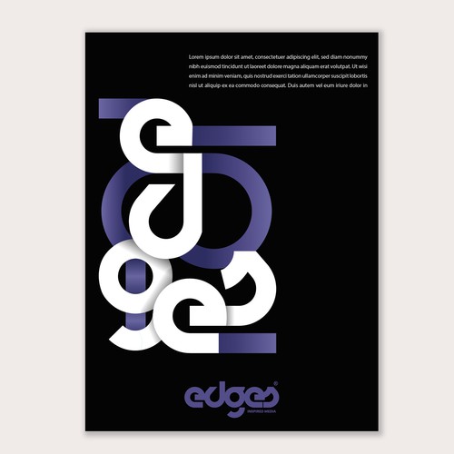 Branding illustration with the title 'edges pattern design'