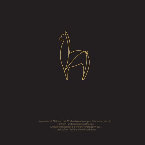 Alpaca logo with the title 'Logo for Gaxeler Alpakahof'