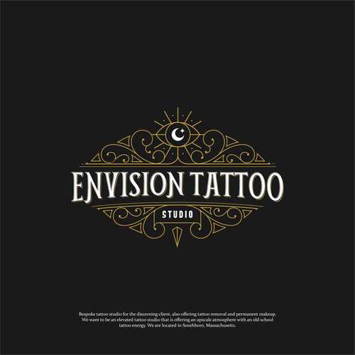 Vision design with the title 'Logo concept for Envision Tattoo Studio'