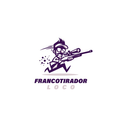Crazy logo with the title 'Francotirador Loco'