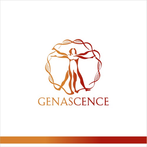 Cell logo with the title 'Modern logo for a biotech gene therapy company'
