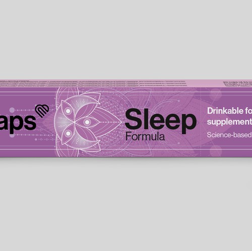Capsule packaging with the title 'Packaging for Curocaps Sleep Formula'