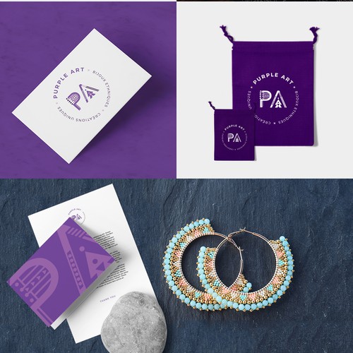 African logo with the title 'Logo pour une marque de bijoux ethniques'