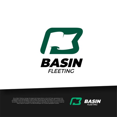 Transportation brand with the title 'Letterplay for a maritime industry company'