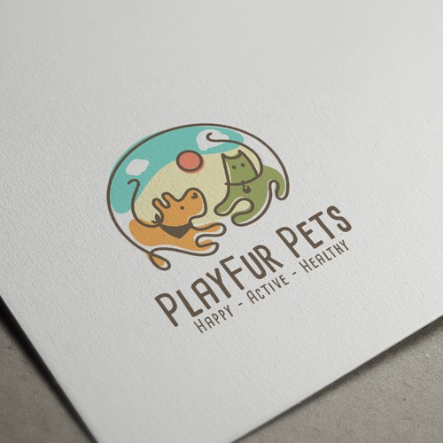 Play logo with the title 'Logo Concept for PlayFur Pets'