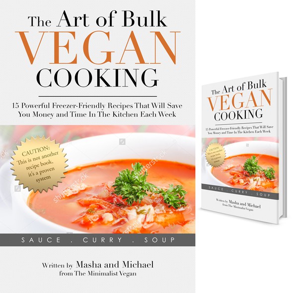 Cooking book cover with the title 'Vegan Cooking'