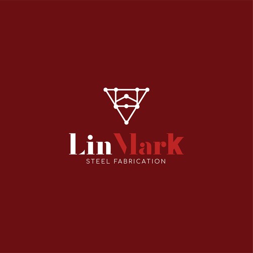 Steel logo with the title 'LinMark Logo'