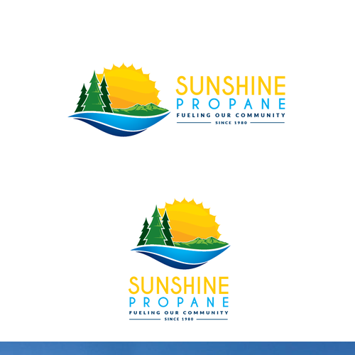 Sun and tree logo with the title 'Sunshine Propane'