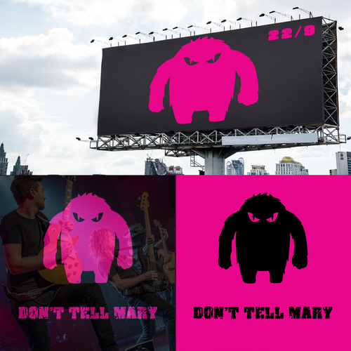 Rolling stone logo with the title 'Don't Tell Mary Logo Design'