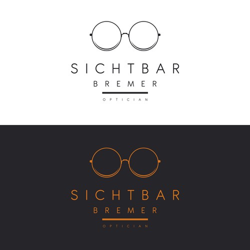 Optical design with the title 'Sichtbar logo'