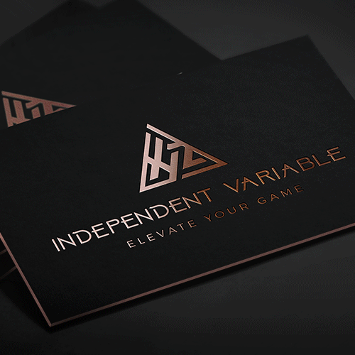 Animation brand with the title 'Business card design'