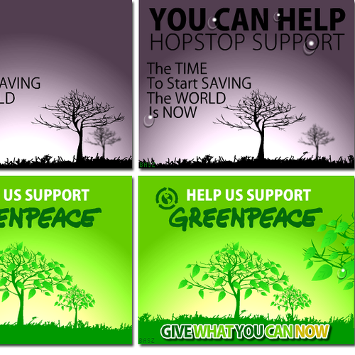 GIF design with the title 'Banner Ads for Charitable Giving Campaign'