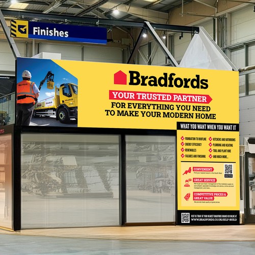 Backdrop design with the title 'Event Backdrop: Bradfords'