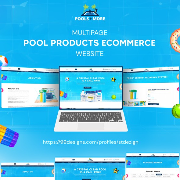 Sophisticated website with the title 'Swimming Pool supply'