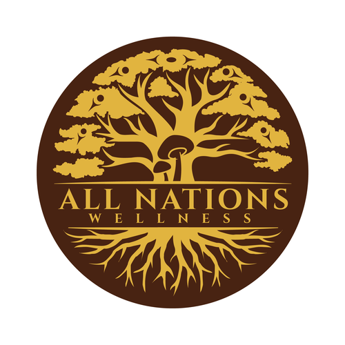 Tree root logo with the title 'All Nations Wellness'