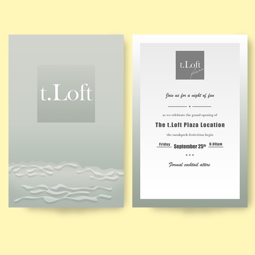 Grayscale design with the title 'VIP invitation'