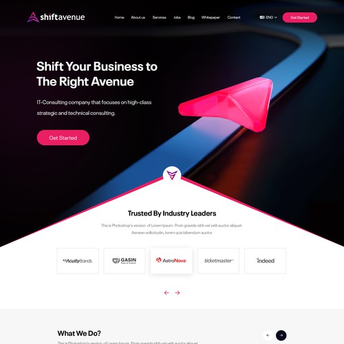 IT website with the title 'IT Consulting Website Design'