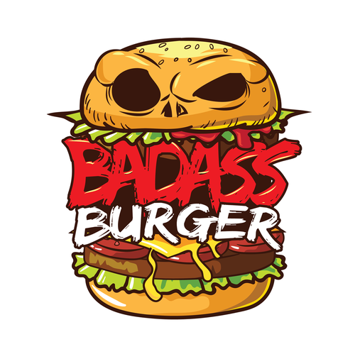 Badass logo with the title 'Badass Burger'