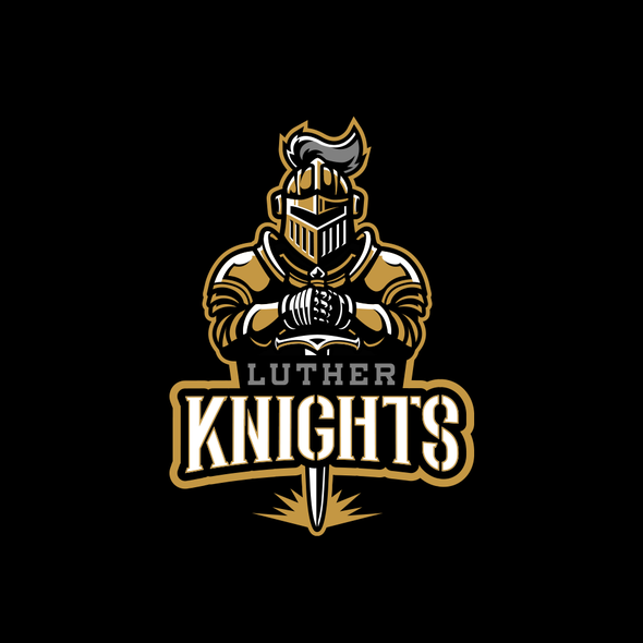 Knight logo with the title 'Luther Knights'