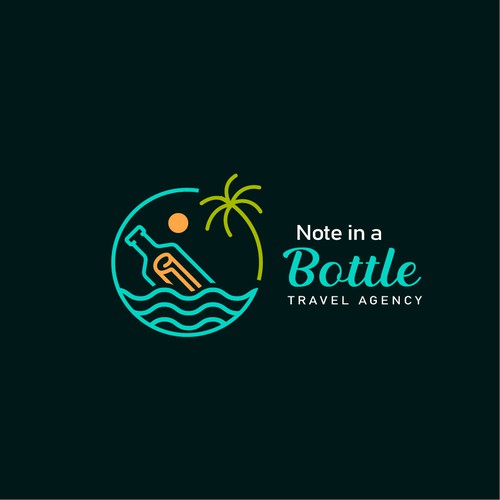 Coconut Tree logo with the title 'Note in a bottle'